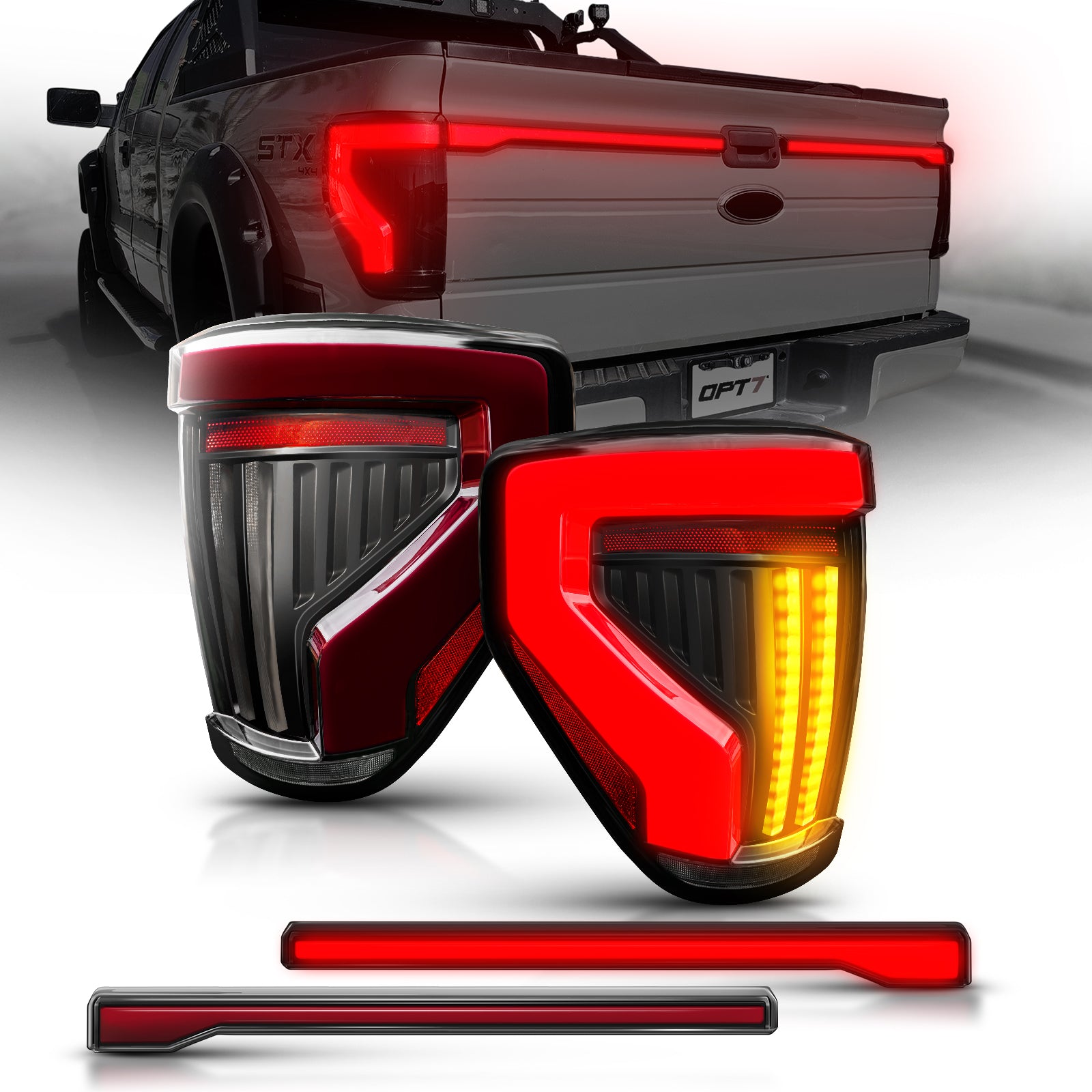 LED Clear Tail Lights Rear Brake Lamps Left & Right Fit For LED Clear Tail Lights Rear Brake Lamps Left & Right Fit For