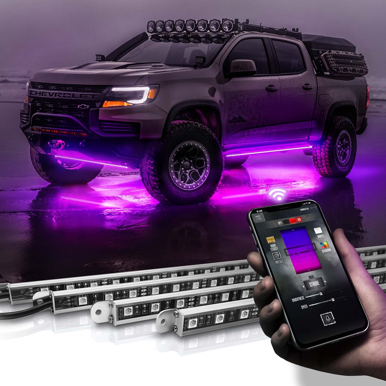 AURA PRO Truck LED Aluminum Underglow Lighting Kit - Bluetooth