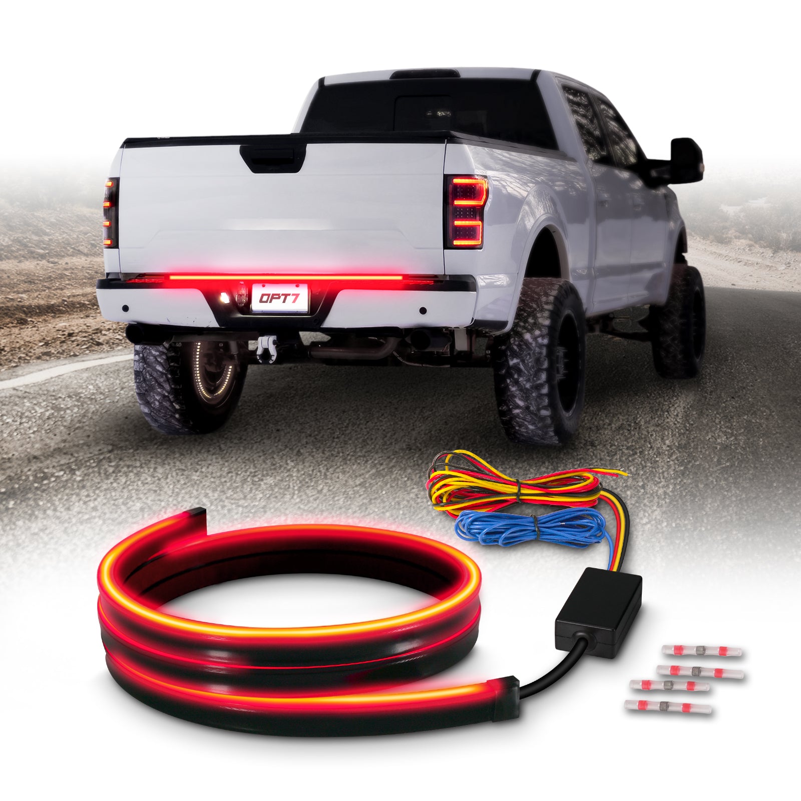 49" Flexible LED Tailgate Light Bar - Brake, Signal, Reverse Lights For Trucks & SUVs