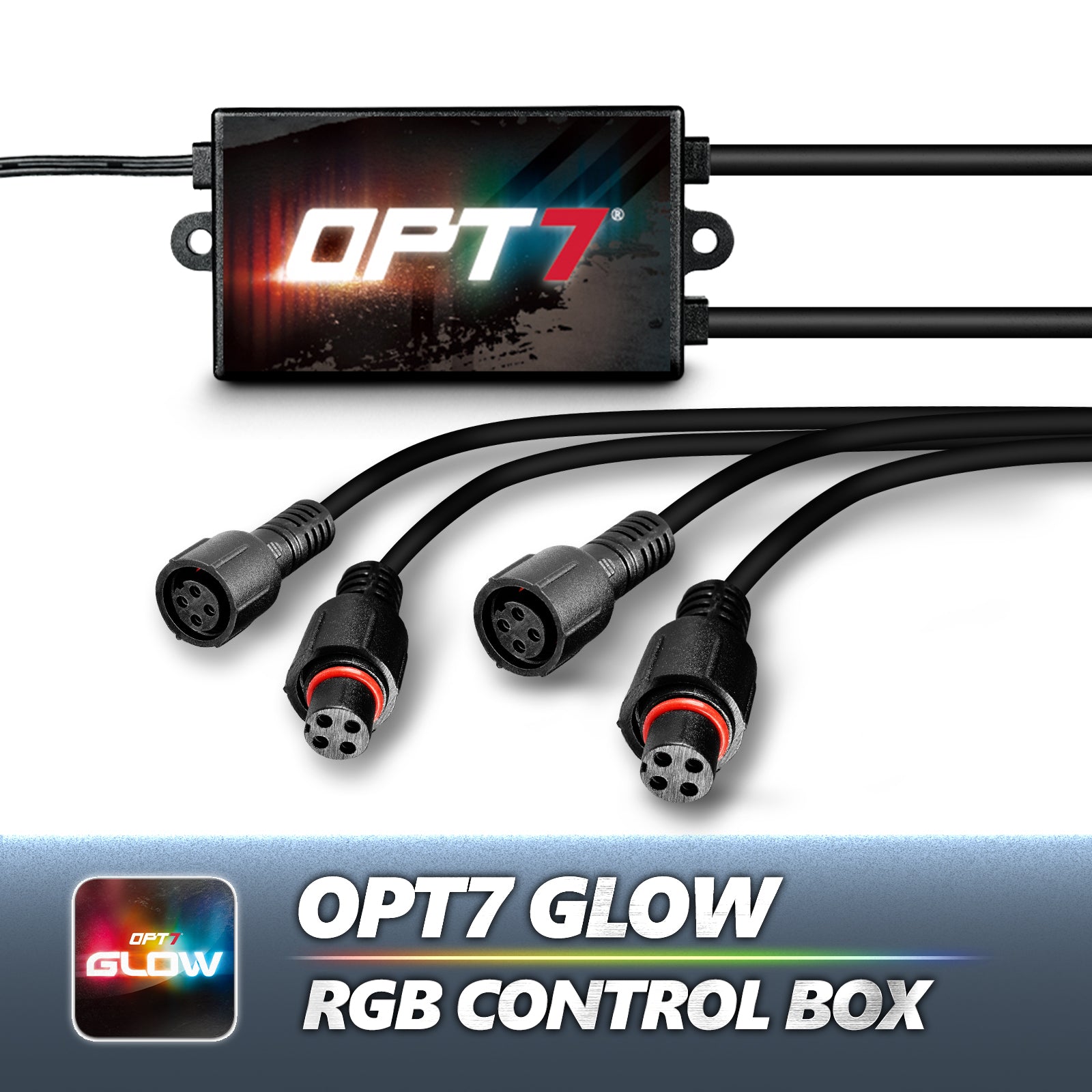 Rgb Control Unit OPT7 GLOW RGB Control Box for Underglow, Rock Lights, Halo, Grille, Wh ...