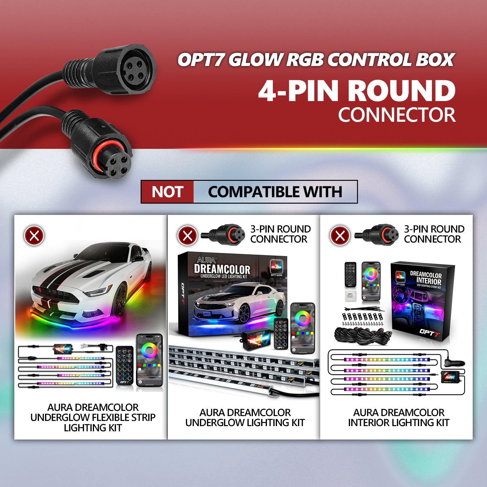 Probox Rgb Module OPT7 GLOW RGB Control Box for Underglow, Rock Lights, Halo, Grille, Wh ...