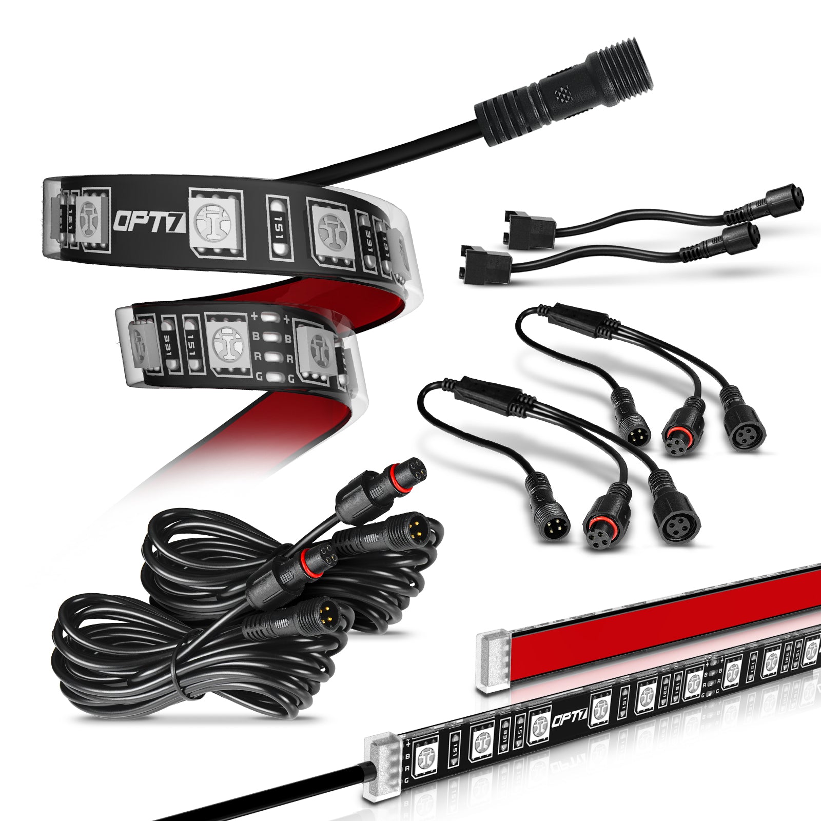 AURA LED Expansion Pack - (2) 12-Inch Strips with Splitters & Extensio ...