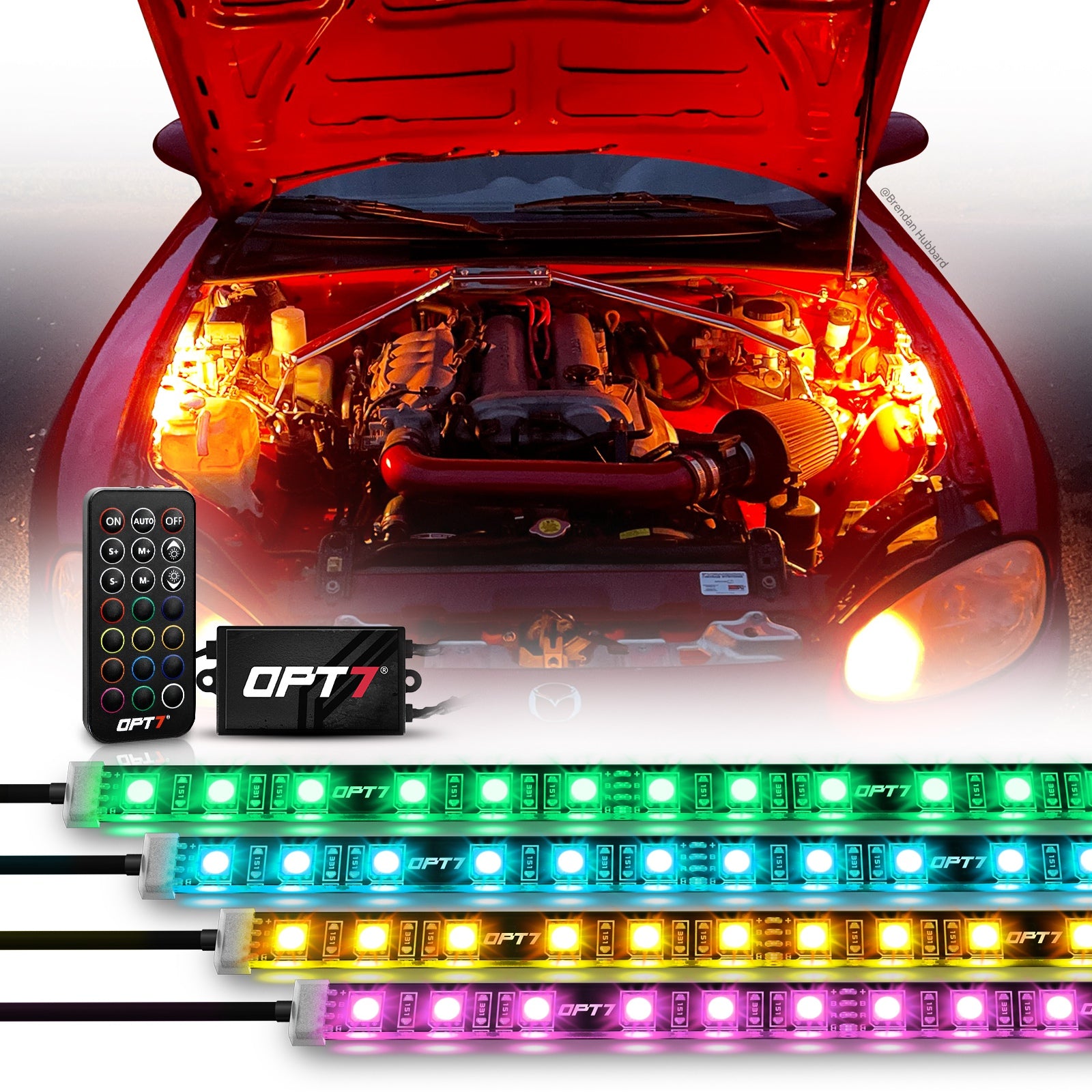 AURA Engine Bay LED Lighting Kit - Remote Control Full Color Spectrum ...