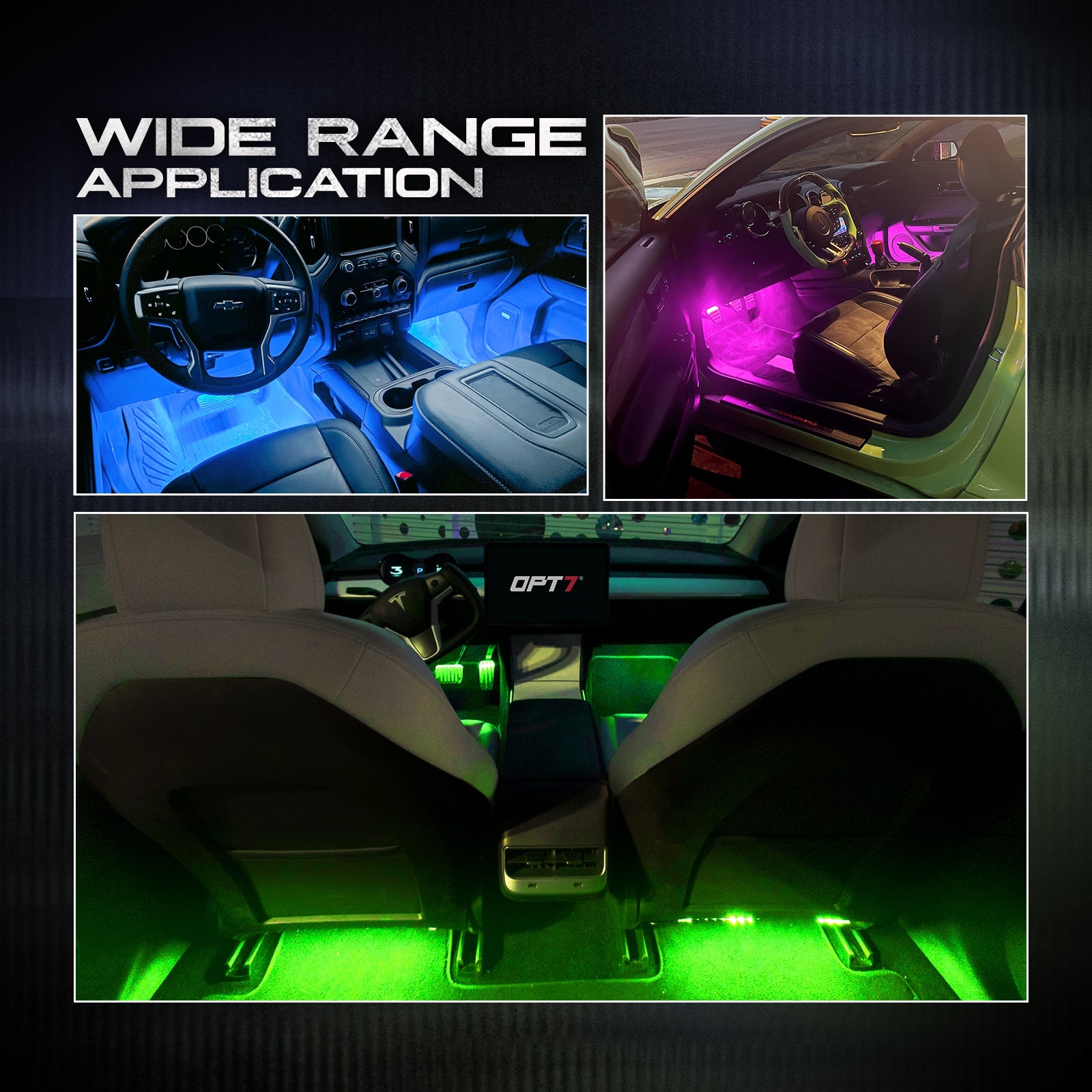 Syenll Multi-Color RGB LED Strip Lights, App Controlled, USB Powered, Music Sync, Waterproof, 4 Pcs