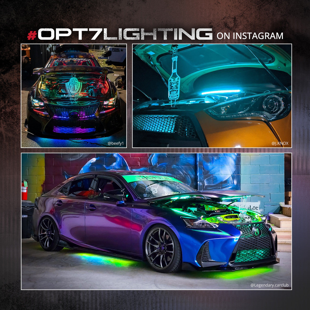 AURA PRO Engine Bay LED Lighting Kit ( 4 x 12-Inch or 4 x 24-Inch) - B ...