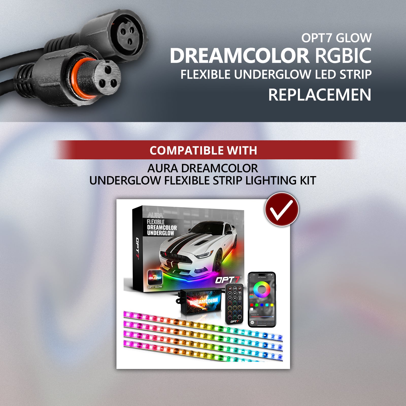 AURA DreamColor Flexible Underglow LED Strip – OPT7 Lighting Inc