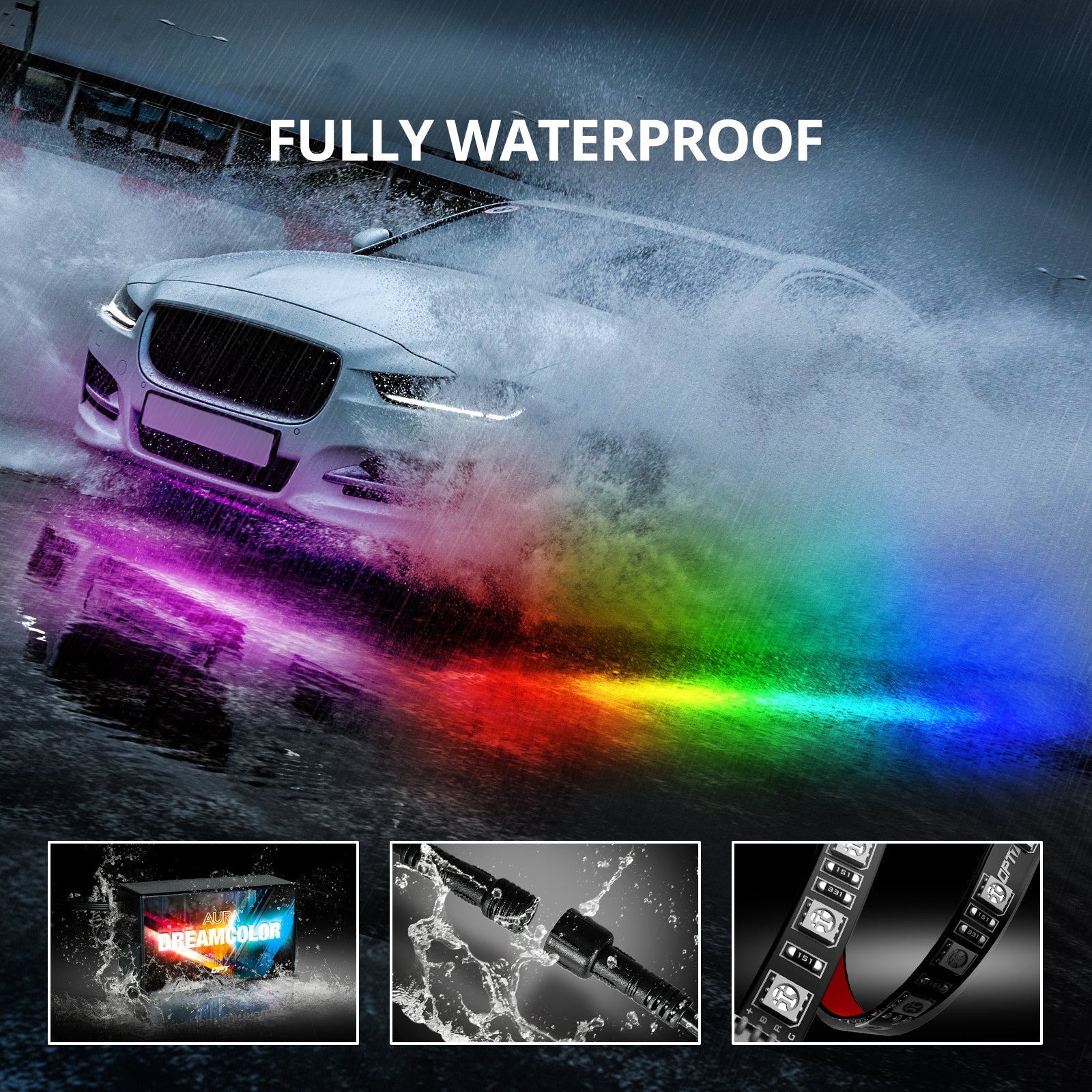 AURA Flexible LED DreamColor Underglow Lighting Strip Kit w