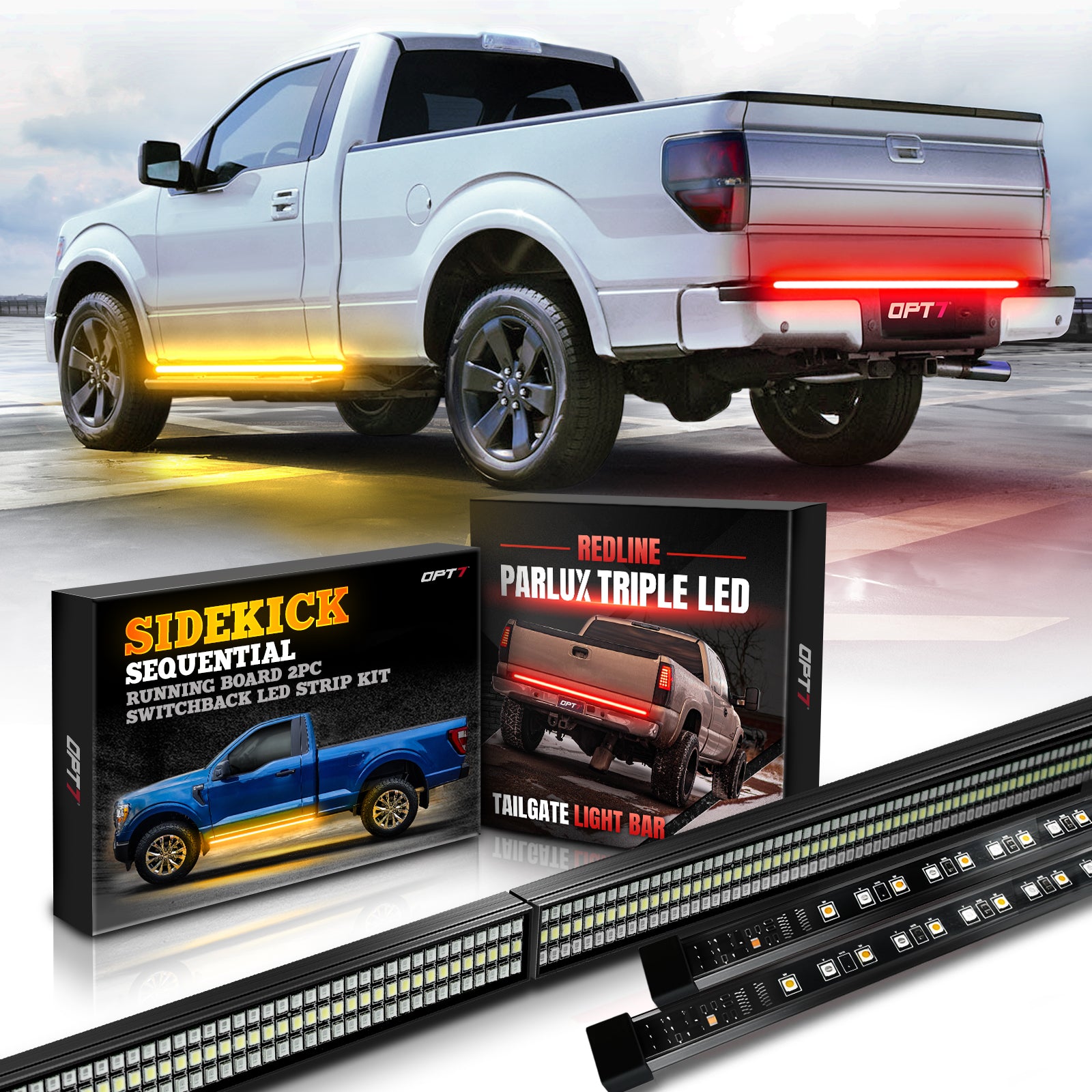 OPT7 Redline Parlux Triple Tailgate Light Bar 60