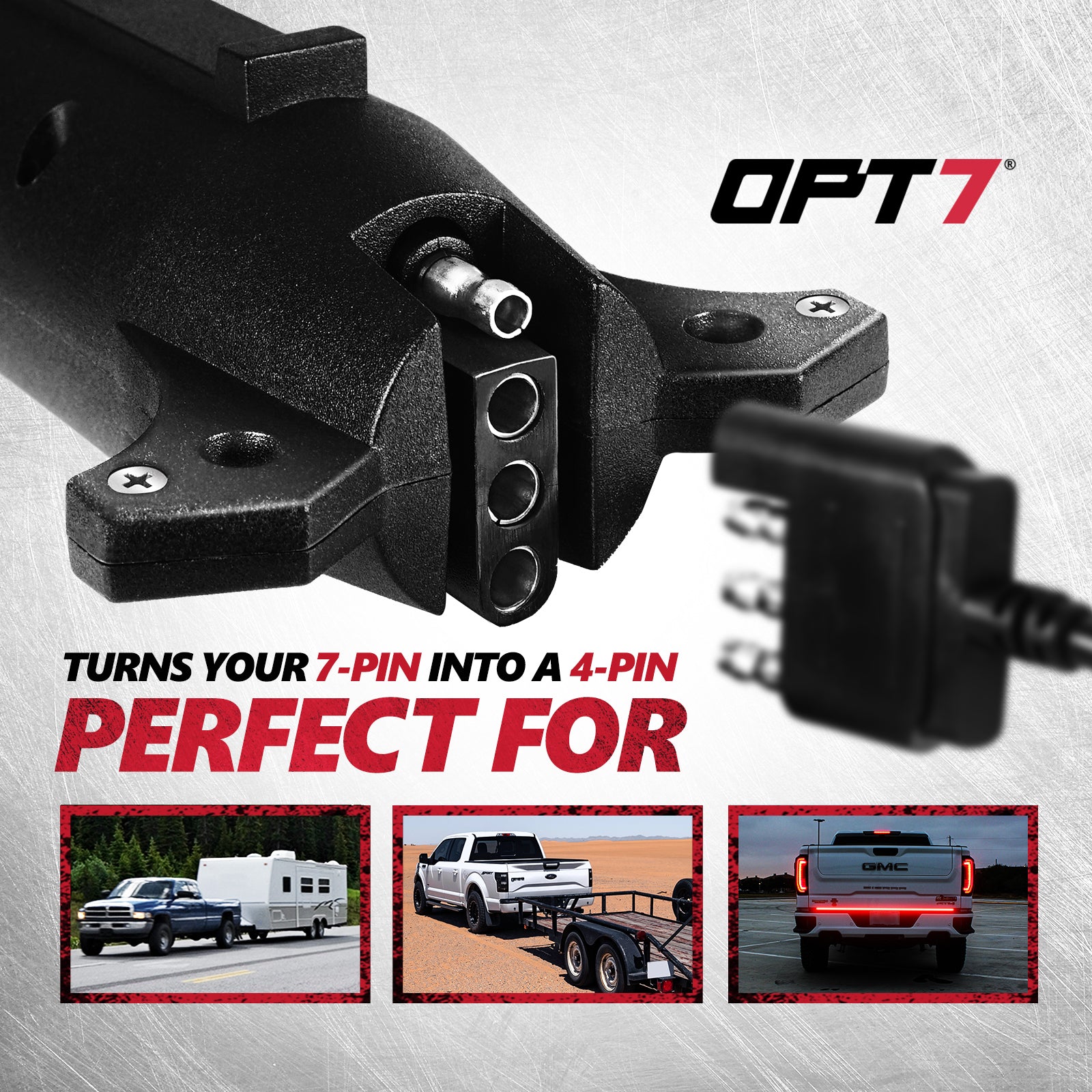 Nilight USCAR 7 Pin To 4-Pin Trailer Wiring Harness Standard 7 Way Plug For Tailgate Light Bar Adapter 41 Inches Wire For Factory Tow Package Vehicles With Uscar Socket Nilight USCAR 7 Pin To 4-Pin Trailer Wiring Harness Standard 7 Way Plug For Tailgate Light Bar Adapter 41 Inches Wire For Factory Tow Package Vehicles With Uscar Socket