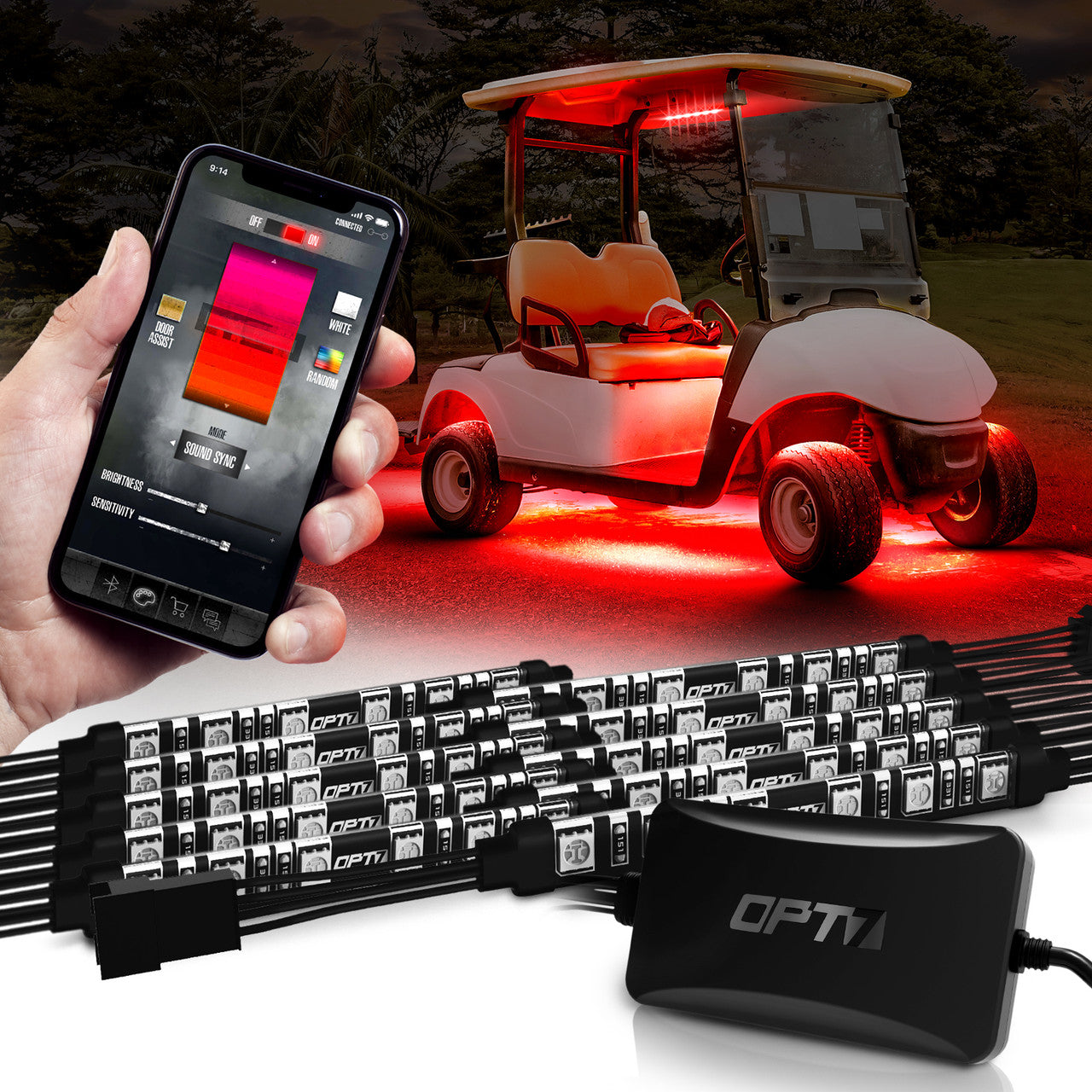 AURA PRO Golf Cart Underbody Glow LED Lighting Kit - Bluetooth