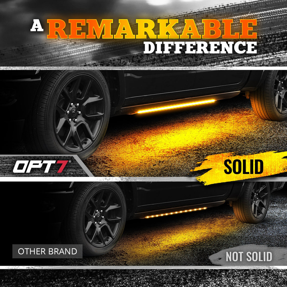 Sidekick Sequential Running Board 2PC Switchback LED Strip Kit OPT7