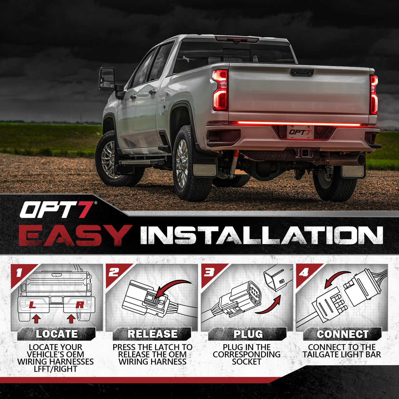 OPT7 Redline Easy Connect Harness for 2019-2021 Silverado- Sierra 1500 ...