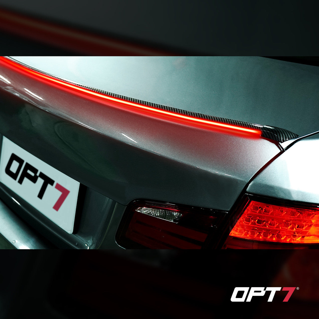 OPT7 Universal LED Rear Spoiler Lip Kit (3.9ft) for Car Trunk Exterior  Accessories Brake light Universal Fit for Roof Wing